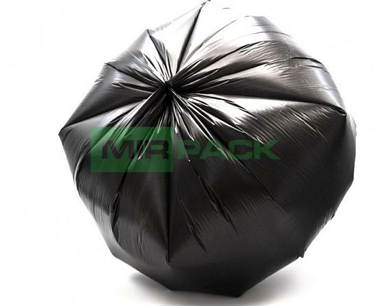 Пакеты для мусора 60л, 50 штук, 12 мкм, ПНД, черные, 60х70 см, особопрочные, Extra - Вид 2